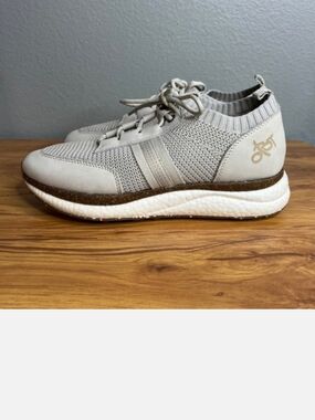 OTBT Speed Sneakers Women 9  Beige Knit Comfort Travel Walking Shoes Lightweight